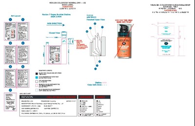 Front and Back Label Revlon Colorstay Normal Dry